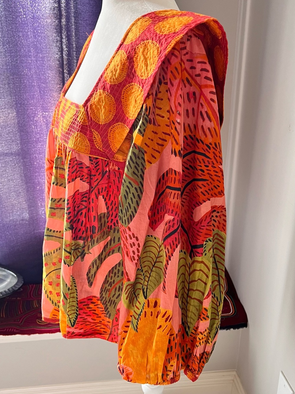 FARM Rio Summer Dream Square Neck Top size L - Picture 3 of 7